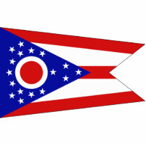Ohio Flag Keychain Cut Out