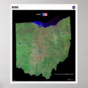 Ohio from Space Art Print
