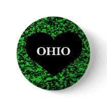 Ohio Heart Green Pinback Buttons