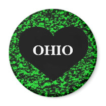 Ohio Heart Green Magnets