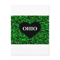 Ohio Heart Green Post Cards