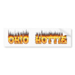 ohio hottie flame and fire bumper sticker