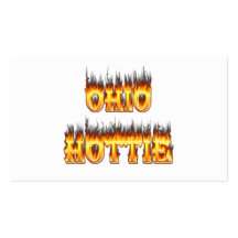 ohio hottie flame and fire business card templates