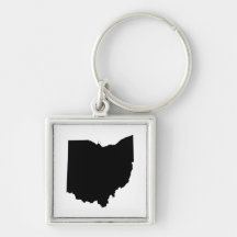 Ohio in Black and White Key Chain