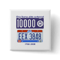 Ohio license plate centennial buttons