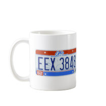 Ohio license plate centennial mugs