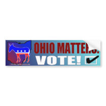 Ohio Matters. Vote! Obama 2012 Bumper Stickers