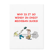 ohio michigan joke post card