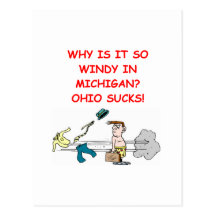 ohio michigan joke postcard