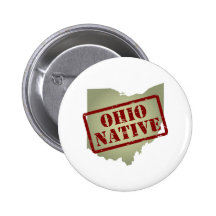 Ohio Native Stamped on Map Pin