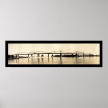 Ohio River Bridge Photo 1911 Poster