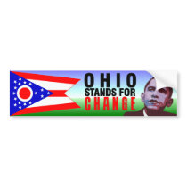 Ohio Stands for Change - Obama Bumper Sticker bumper stickers