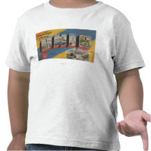 Ohio (State Capital/Flower) - Large Letter Scene T Shirts