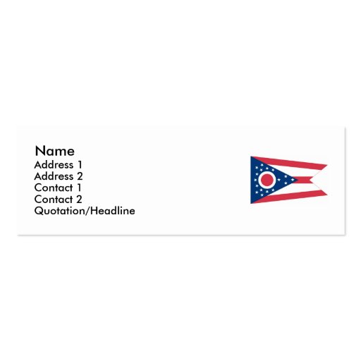 Ohio State Flag Business Cards