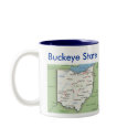 Ohio Symbols & Map mugs