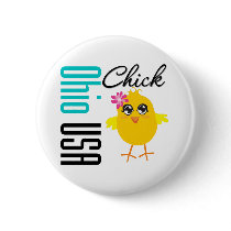Ohio USA Chick buttons by chicktshirts Ohio USA Chick buttons