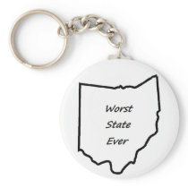 Ohio Worst State Ever Keychains
