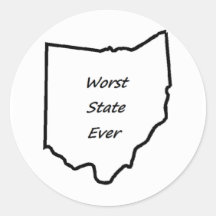 Ohio Worst State Ever Sticker