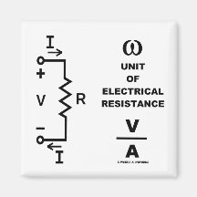 Ohm A Unit Of Electrical Resistance (Physics) Fridge Magnet
