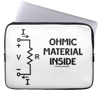 Ohmic Material Inside (Ohm's Law) Laptop Sleeves