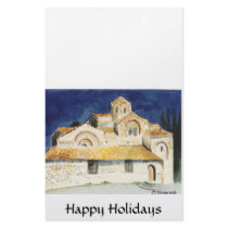 ohrid churches1, Happy Holidays, O.Weinroth stationery