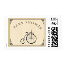 OId fashioned bicycle baby shower Postage Stamp