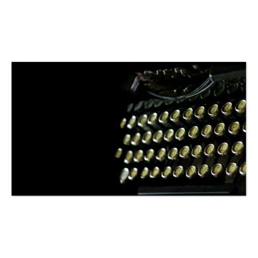 OId typewriter keyboard business card