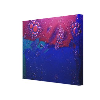 oil and water, purple and blue canvas print