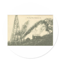 Oil Derek Round Sticker