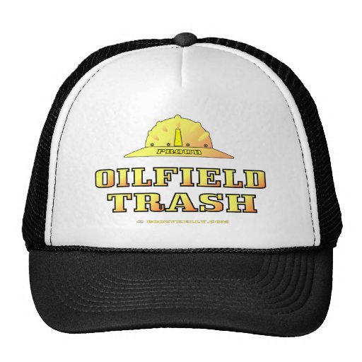 Oil Field Trash Hat,Black Gold,Hard Hat Design Zazzle