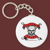 Oil Field Trash, Skull and Crossbones keychains