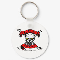 Oil Field Trash Skull, Key Ring keychains by boozykelly Oil Field Trash Skull, Key Ring keychains