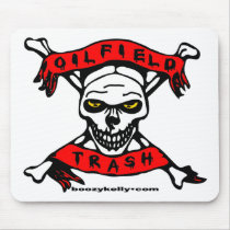 Oil Field Trash Skull Mouse Mat mousepads by boozykelly Oil Field Trash Skull Mouse Mat mousepads