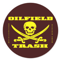 Oil Field Trash Sticker,Skull And Crossbones,Oil