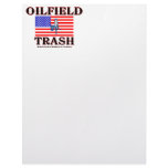Oil Field Trash,US Flag,Letterhead,Oil,Rig,Oilman