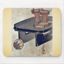Oil lamps by Shibata, Zeshin Ukiyoe Mousepad