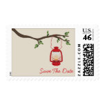 Oil Lantern Outdoor / Camping Save The Date Postage Stamp
