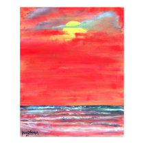oil modern beach painting art print abstract