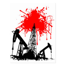 Oil of blood postcard