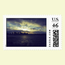 Oil Painted Sunset postage