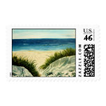 oil painting beach sand dunes postal stamps