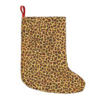 Oil Painting Look Leopard Spots Small Christmas Stocking