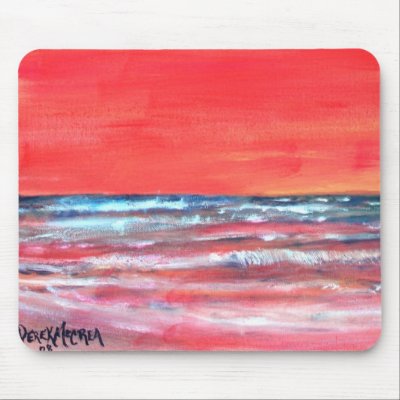 oil painting mouse pad modern abstract sun by dereklovessheila