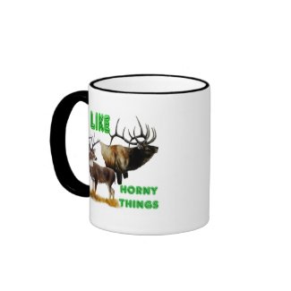 Oil Painting of Deer and Elk on customizable produ mug