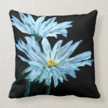 oil painting of white daisy flowers flower pillow