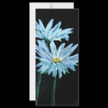 oil painting of white daisy flowers modern art custom rack card