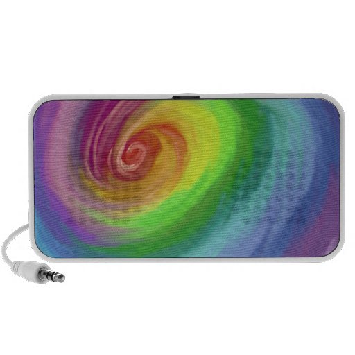 Oil painting rainbow swirl pattern speaker