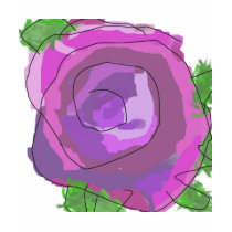 oil past rose t-shirts