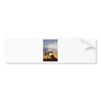 Oil Pumper At Sunrise Vertical Image Bumper Stickers