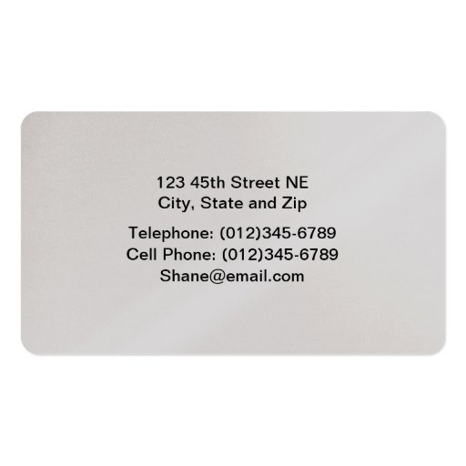 Oil Pumping Unit Business Card (back side)